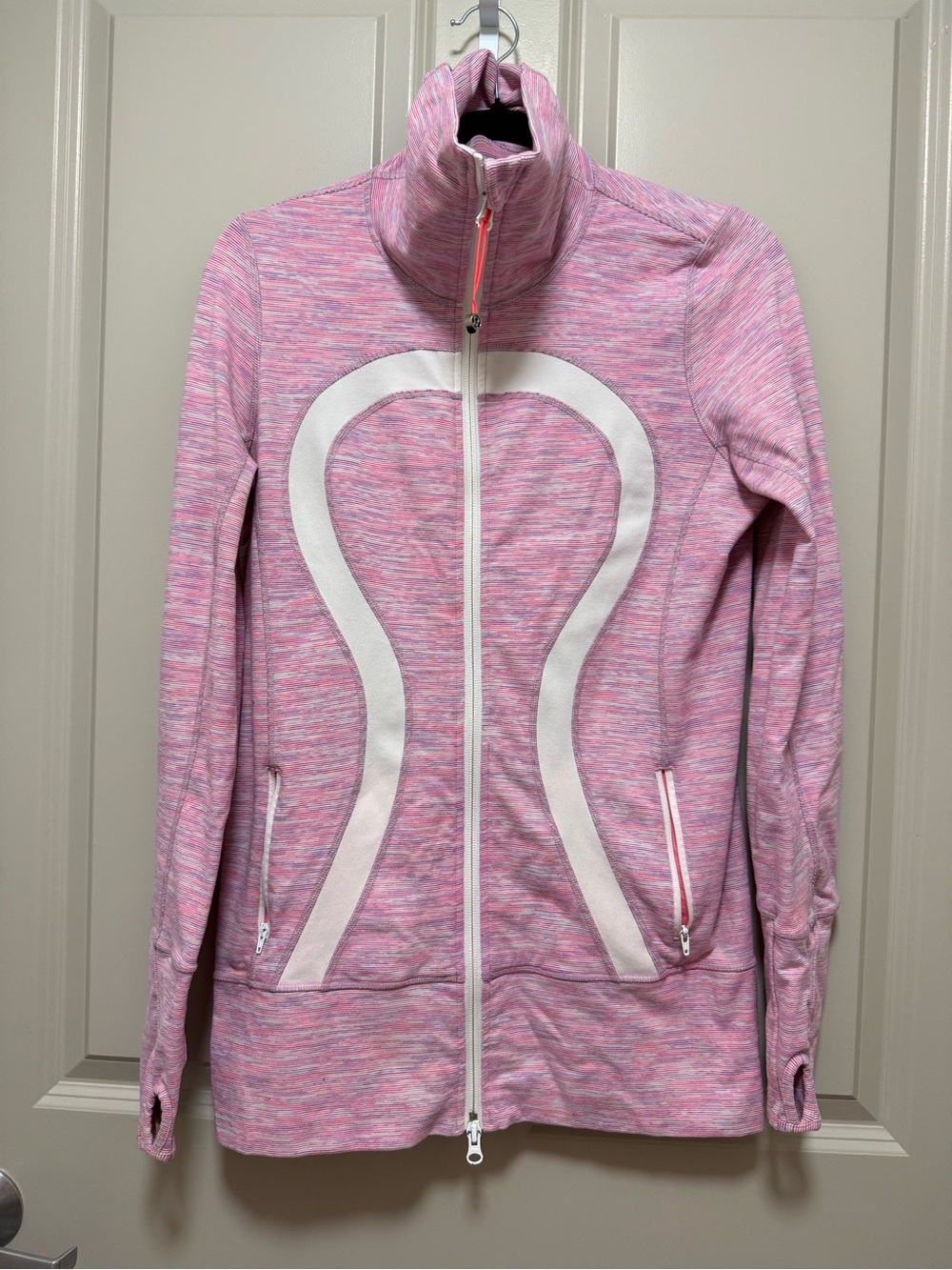 lululemon athletica Pink Heather Full-Zip Bomber Jacket